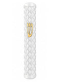 בית מזוזה דגם יהלום Diamond לבן זהב
