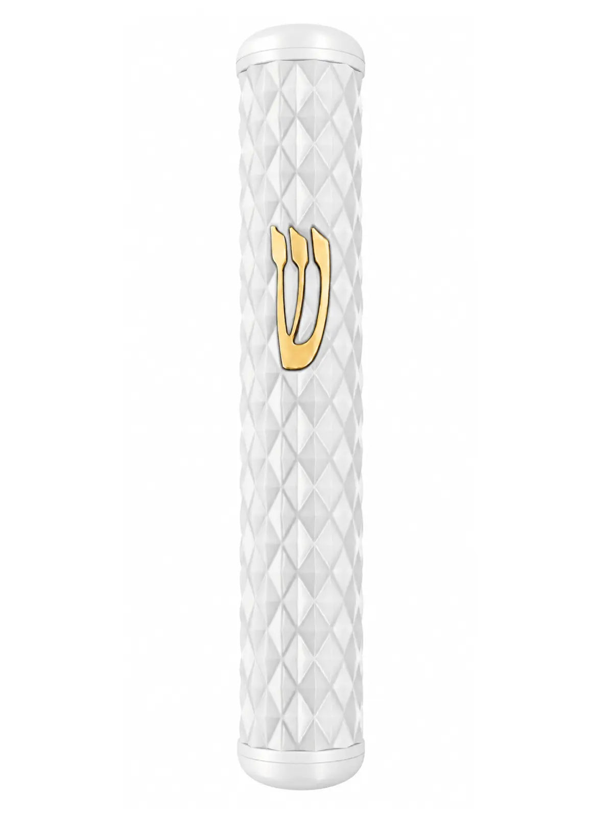 בית מזוזה דגם יהלום Diamond לבן זהב