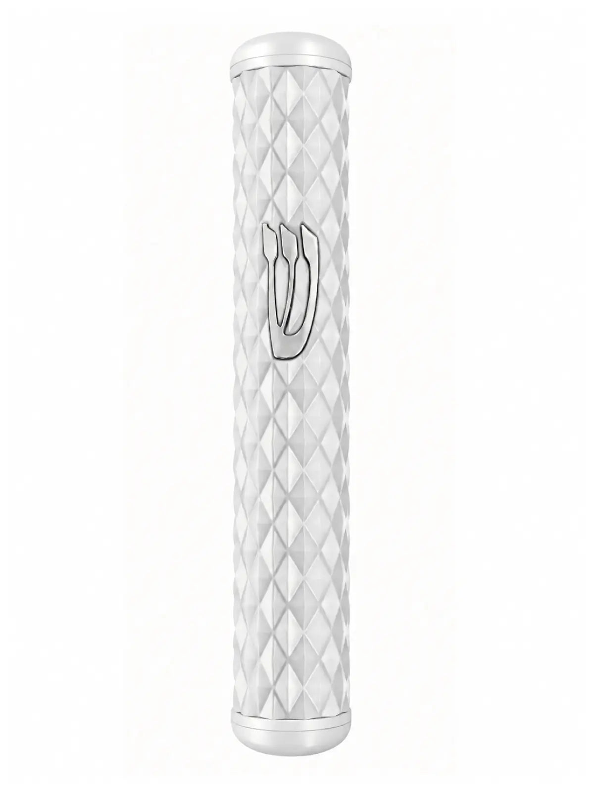 בית מזוזה דגם יהלום Diamond לבן כסוף