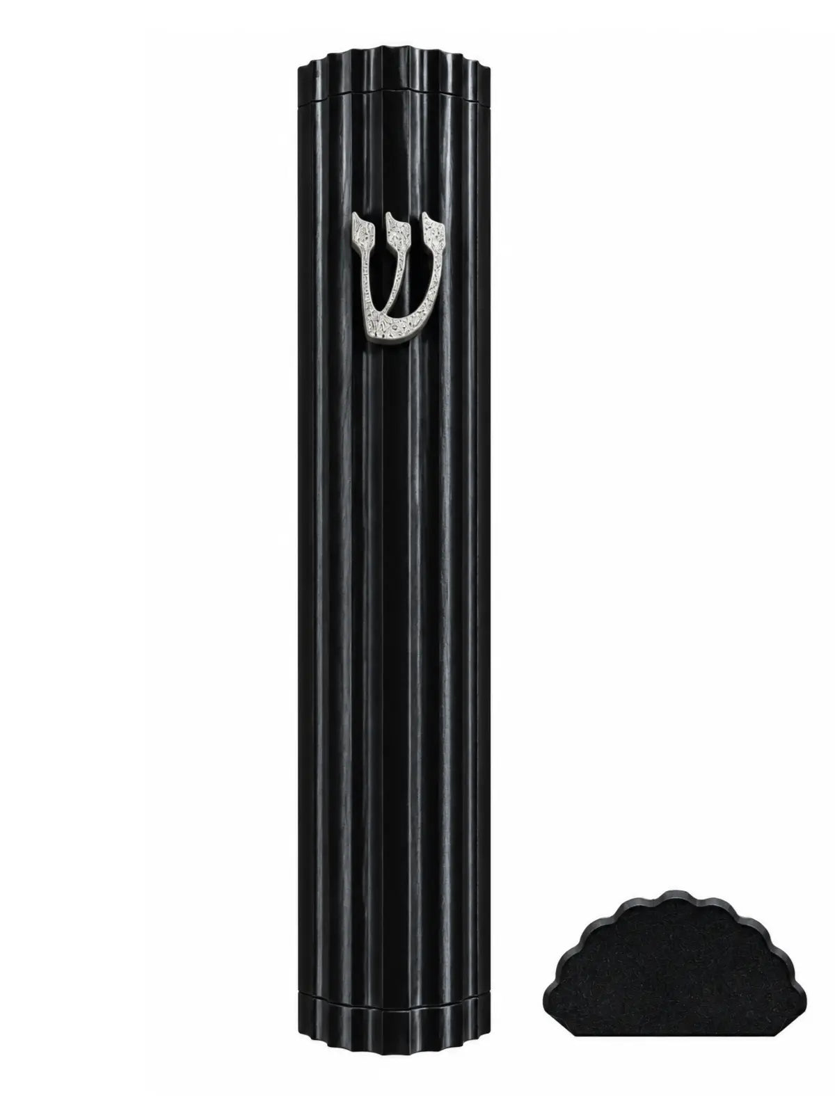 מזוזה דגם קו נקי שחור כסף
