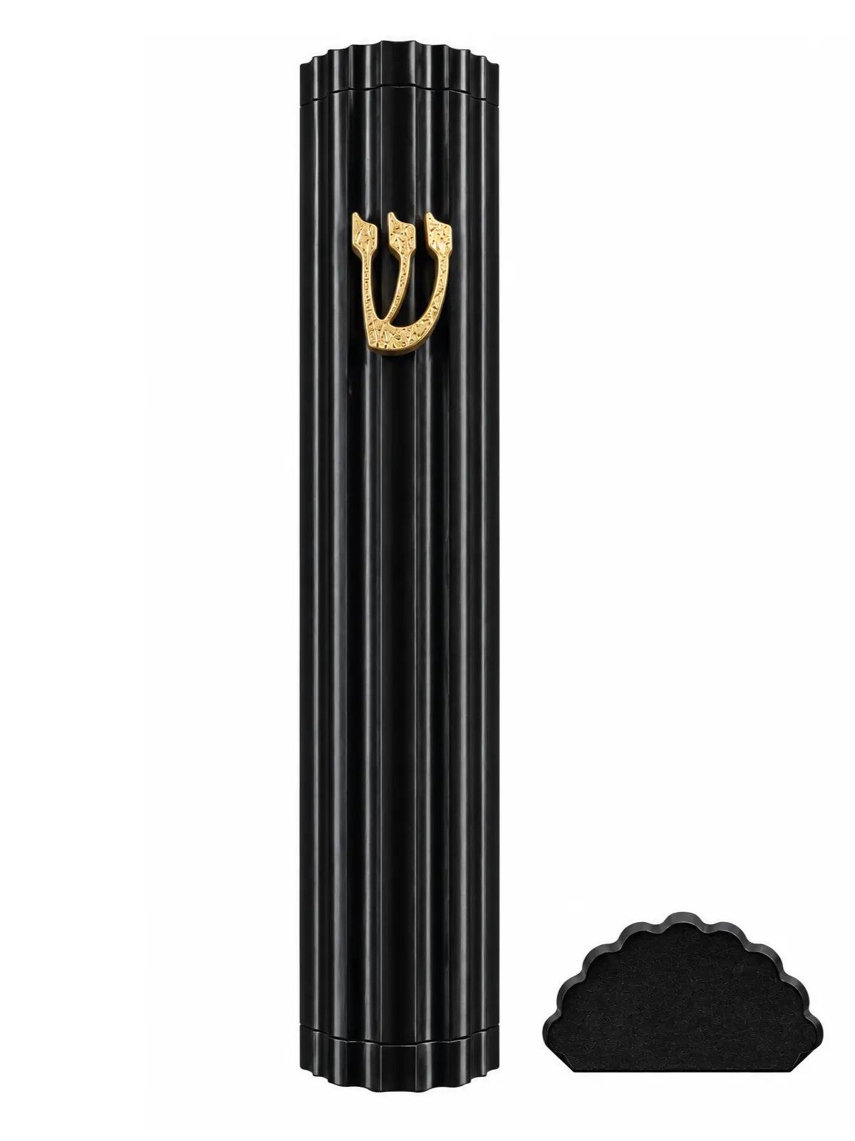 מזוזה דגם קו נקי שחור זהב