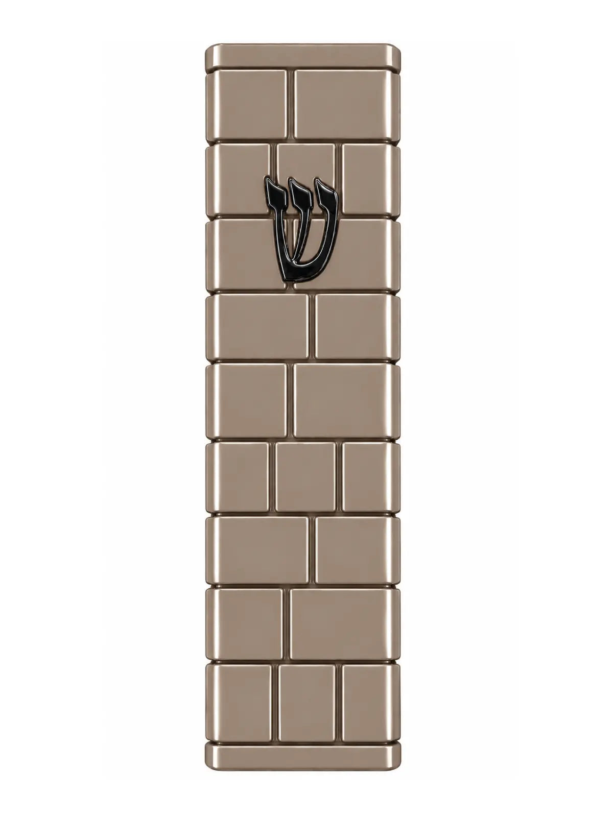 בית מזוזה דגם כותל אפור שחור