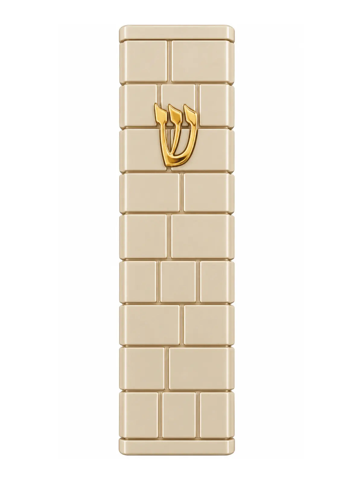 מזוזה דגם כותל בז' זהב 