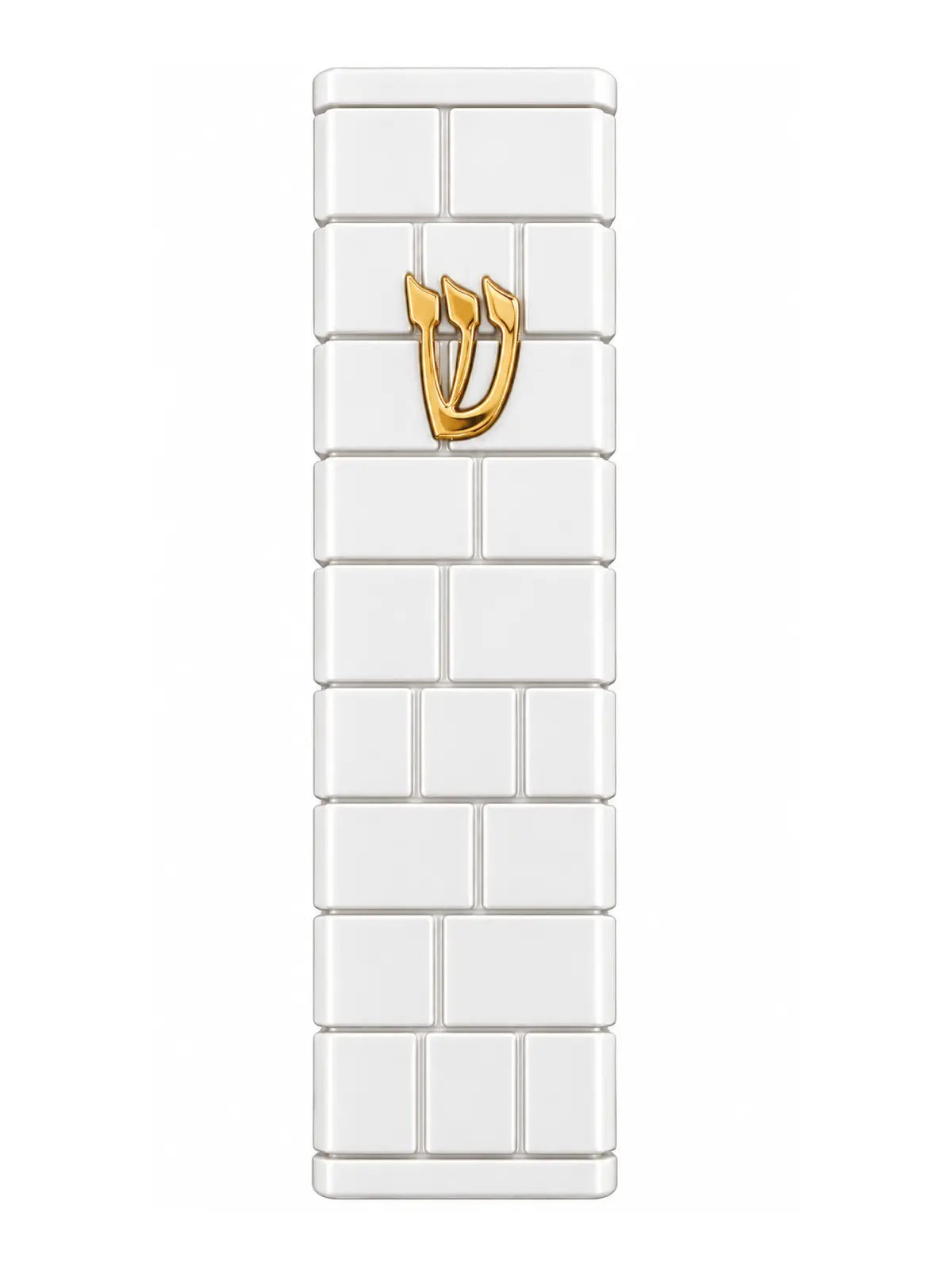 מזוזה דגם כותל לבן זהב בית מזוזה
